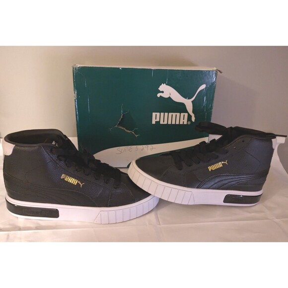 Puma Shoes - Puma Cali Star Mid Women’s Trainers Puma Black / Puma White Size 10 Leather New